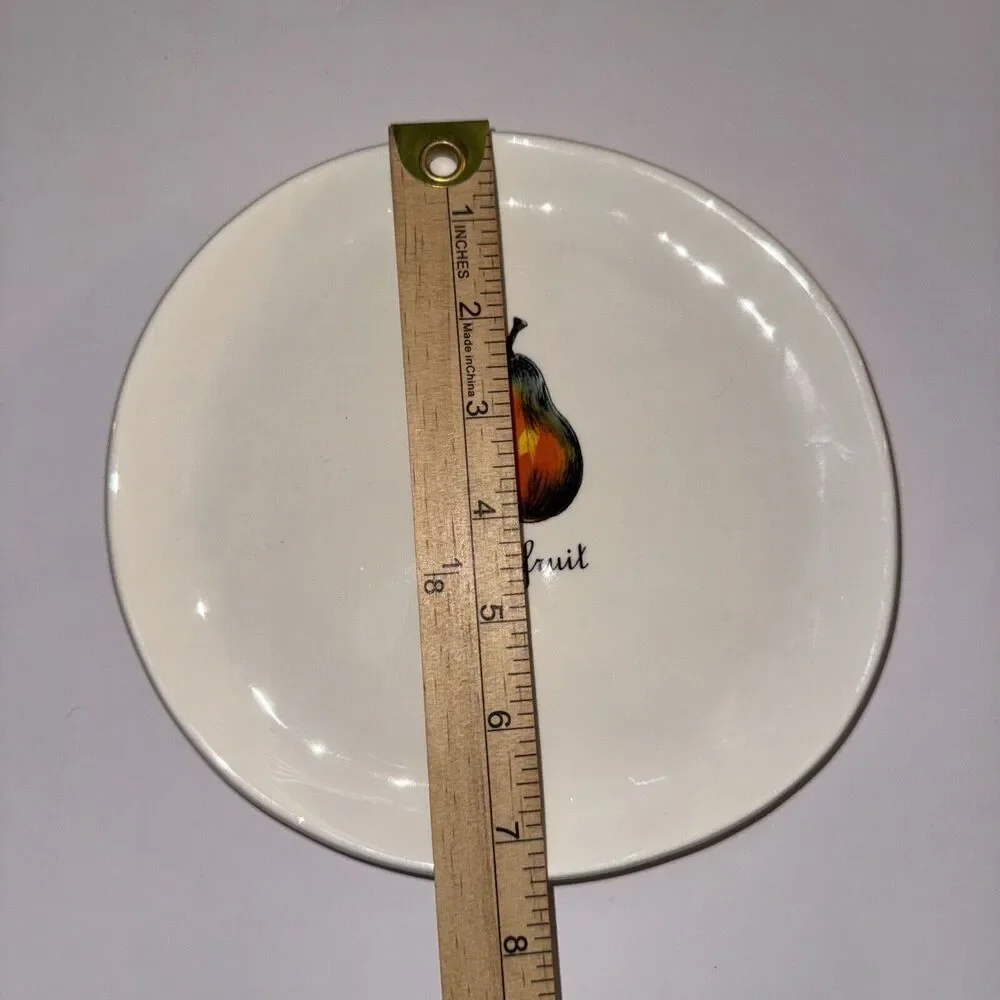VINT SET OF 4 MAGENTA M STUDIOS FALL‎ SNACK/DESSERT PLATES~THANKSGIVING HARVEST